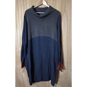 APT. 9 Womens Size XXL Cowlneck Colorblock Sweater Dress